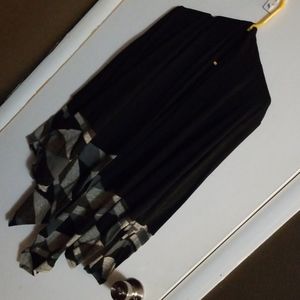 Black and brown wrap sweater